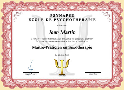 Maître Praticien en Sexothérapie