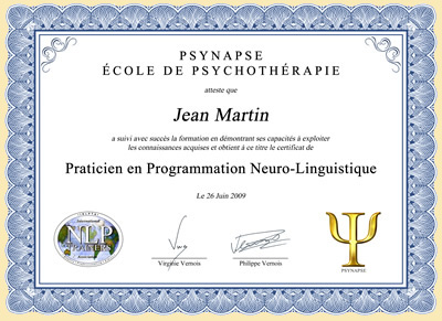 diplôme Praticien en PNL