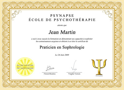 Diplome Praticien Sophrologue-relaxologue